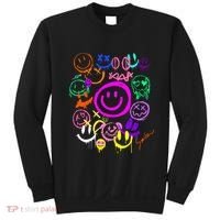 Smile Face Emoticons Fun Vivid Graffiti Smileys Graphic Sweatshirt thumb 0