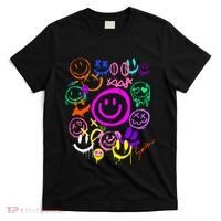 Smile Face Emoticons Fun Vivid Graffiti Smileys Graphic T-Shirt thumb 0