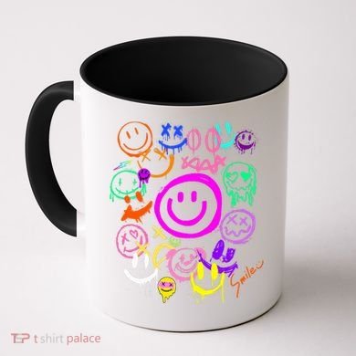 Smile Face Emoticons Fun Vivid Graffiti Smileys Graphic Coffee Mug