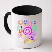 Smile Face Emoticons Fun Vivid Graffiti Smileys Graphic Coffee Mug thumb 0