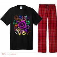 Smile Face Emoticons Fun Vivid Graffiti Smileys Graphic Pajama Set thumb 0