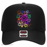 Smile Face Emoticons Fun Vivid Graffiti Smileys Graphic Hat thumb 0