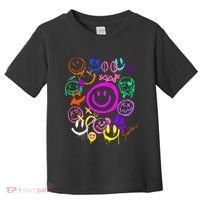 Smile Face Emoticons Fun Vivid Graffiti Smileys Graphic Toddler T-Shirt thumb 0