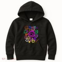 Smile Face Emoticons Fun Vivid Graffiti Smileys Graphic Kids Hoodie thumb 0