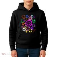 Smile Face Emoticons Fun Vivid Graffiti Smileys Graphic Kids Hoodie thumb 4