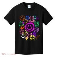 Smile Face Emoticons Fun Vivid Graffiti Smileys Graphic Kids T-Shirt thumb 0