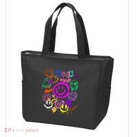 Smile Face Emoticons Fun Vivid Graffiti Smileys Graphic Tote Bag thumb 3