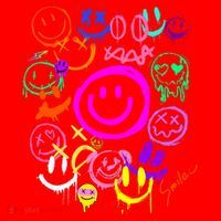 Smile Face Emoticons Fun Vivid Graffiti Smileys Graphic Santa Hat thumb 1
