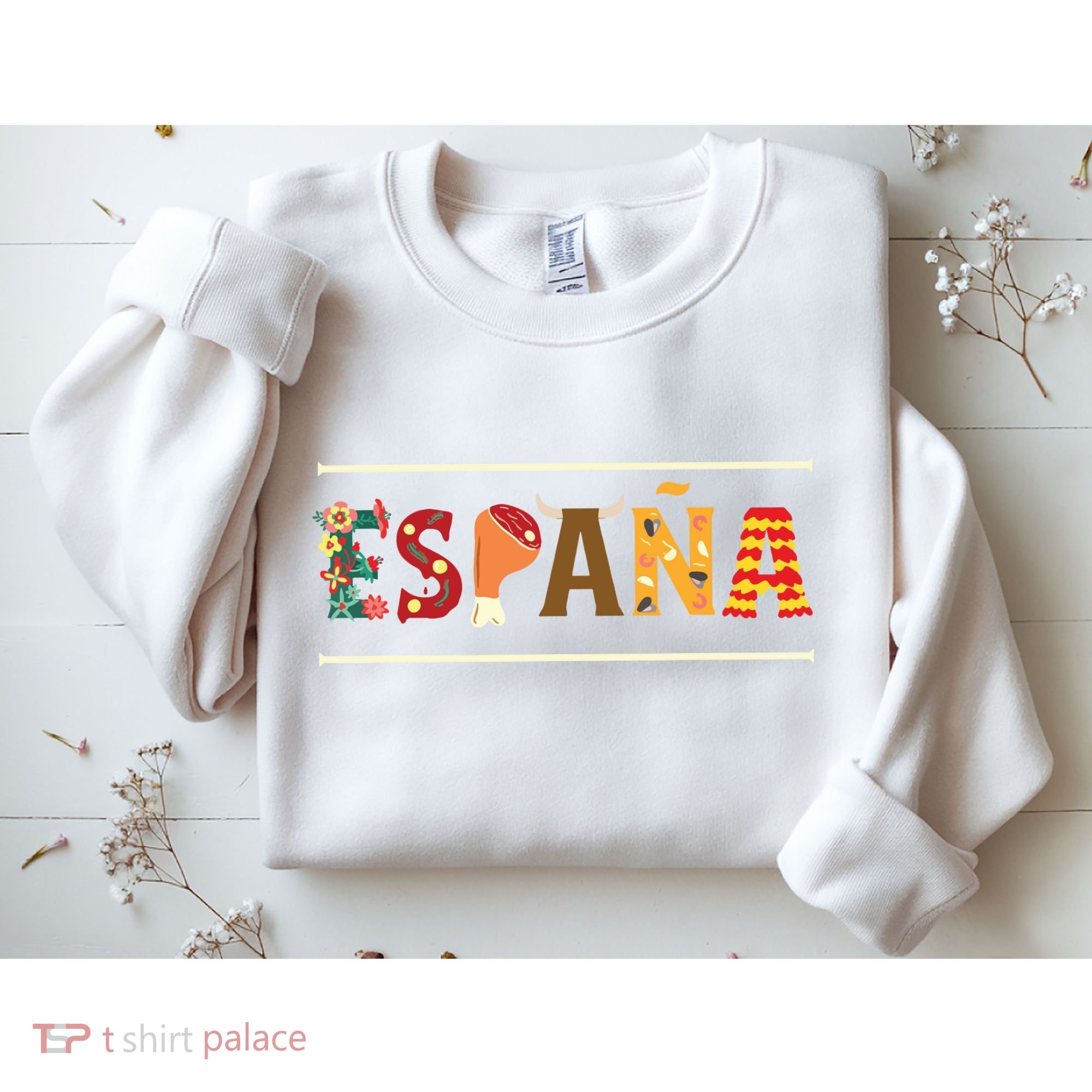 Spanish Fiesta Espana Bull Spanish Flower Spain Flag Spain Sweatshirt