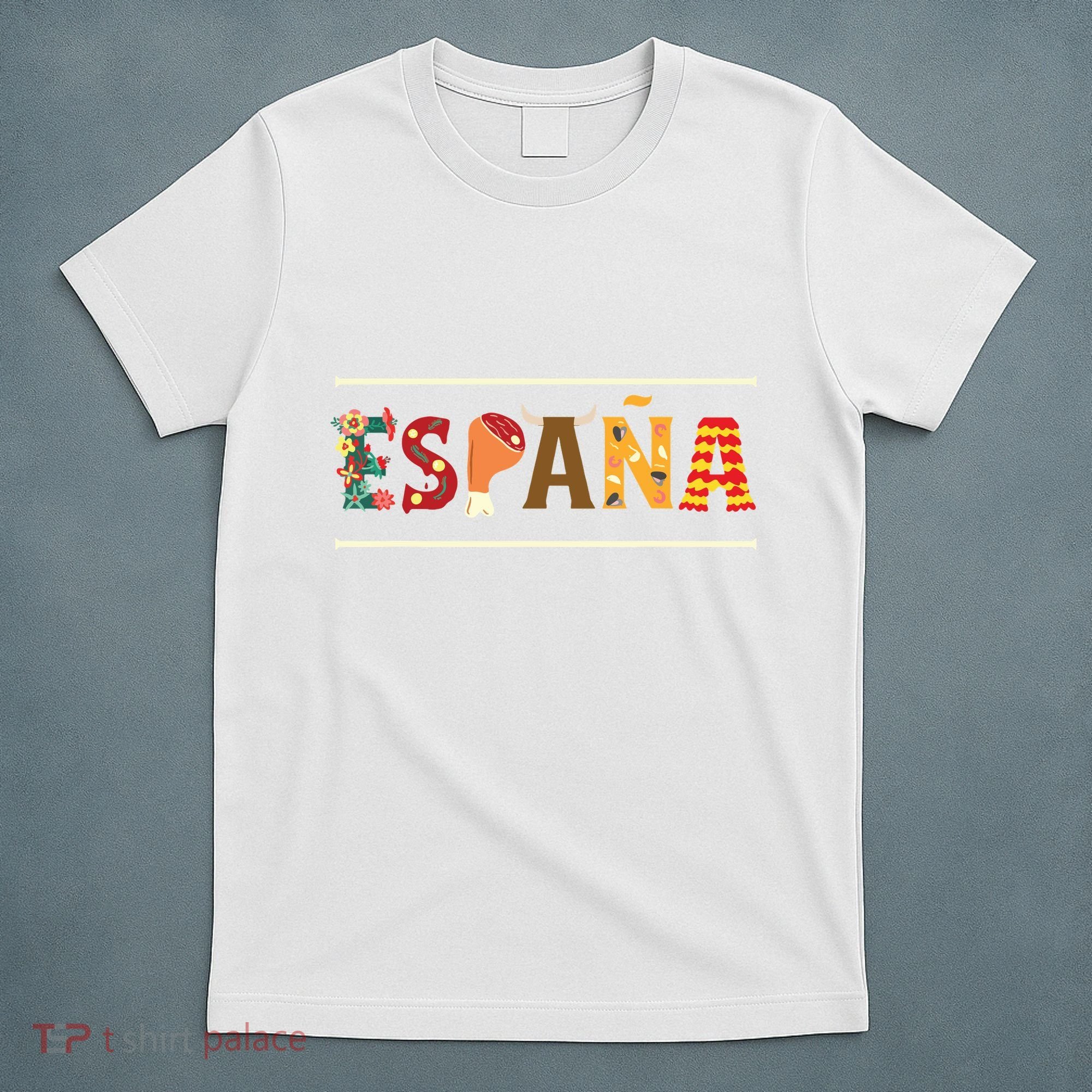 Spanish Fiesta Espana Bull Spanish Flower Spain Flag Spain T-Shirt