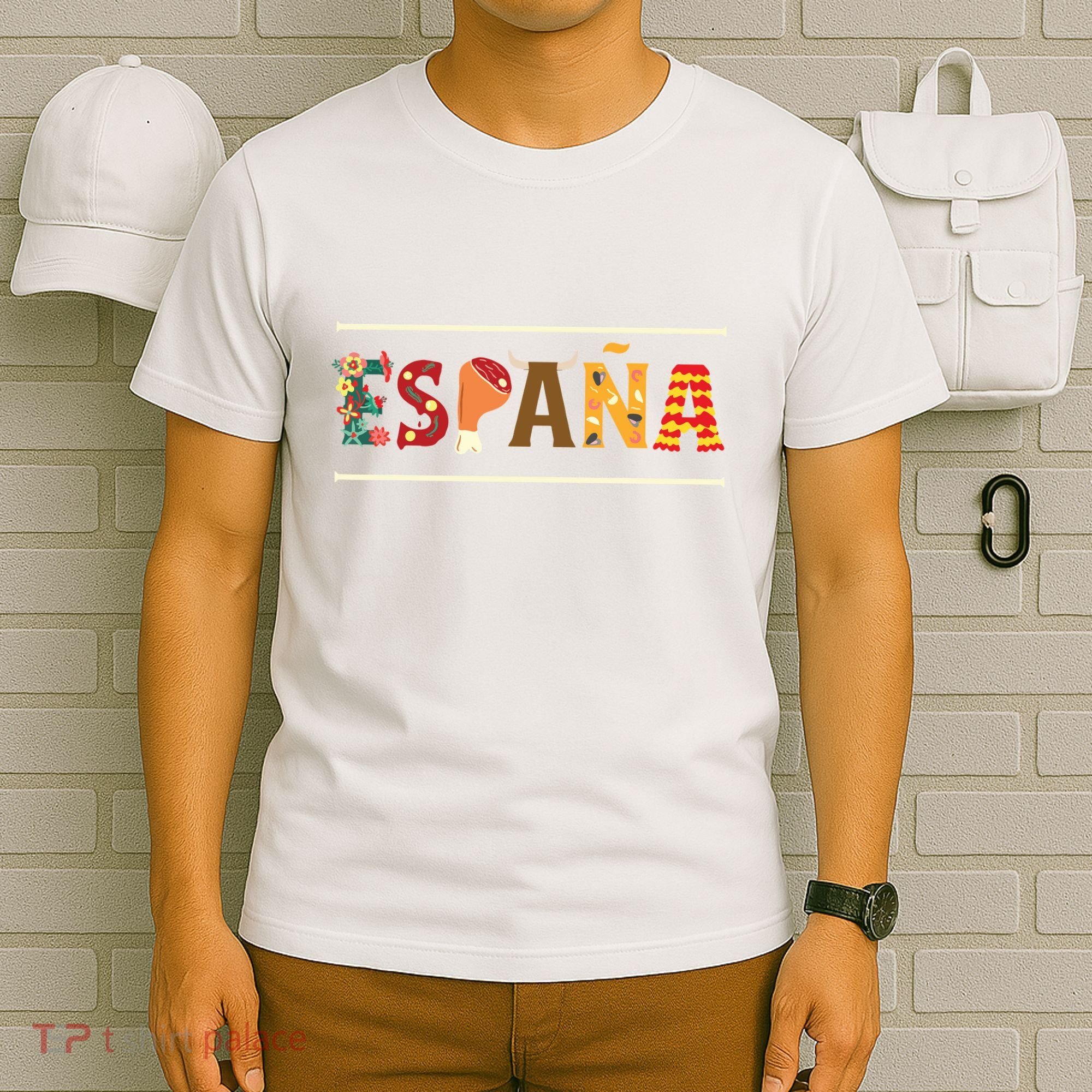 Spanish Fiesta Espana Bull Spanish Flower Spain Flag Spain T-Shirt