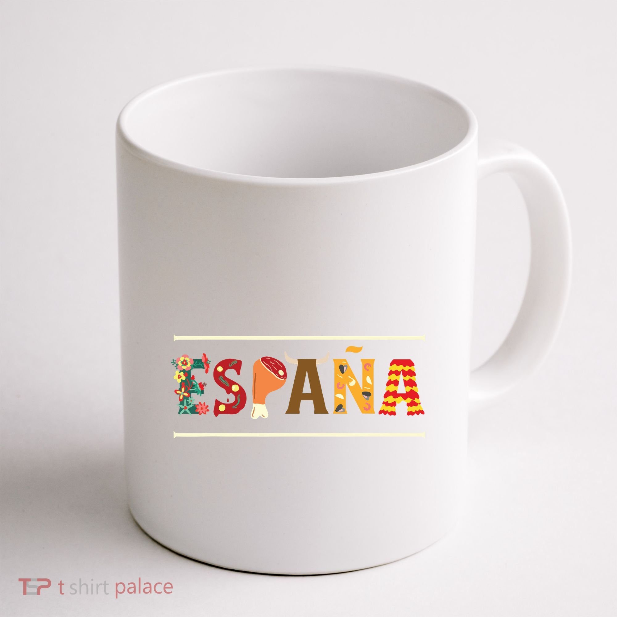 Spanish Fiesta Espana Bull Spanish Flower Spain Flag Spain Coffee Mug