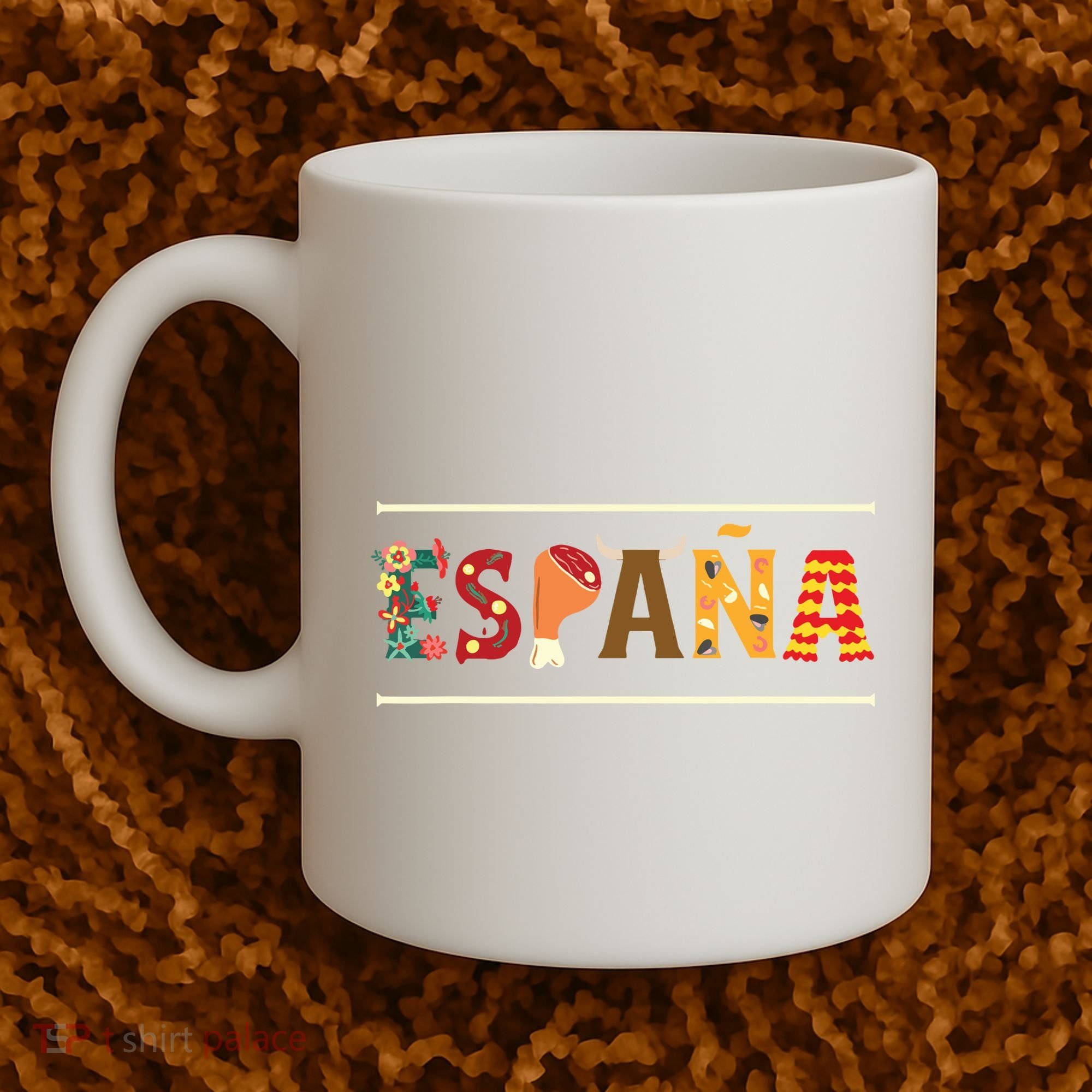 Spanish Fiesta Espana Bull Spanish Flower Spain Flag Spain Coffee Mug