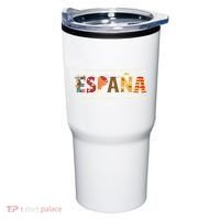 Spanish Fiesta Espana Bull Spanish Flower Spain Flag Spain Tumbler thumb 0