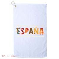 Spanish Fiesta Espana Bull Spanish Flower Spain Flag Spain Golf Towel thumb 0