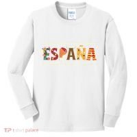 Spanish Fiesta Espana Bull Spanish Flower Spain Flag Spain Kids Long Sleeve Shirt thumb 0