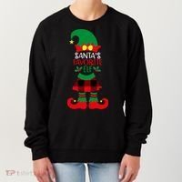 Santa's Favorite Elf Cute Christmas Holiday Women's Sweatshirt thumb 0