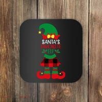 Santa's Favorite Elf Cute Christmas Holiday Coaster thumb 0