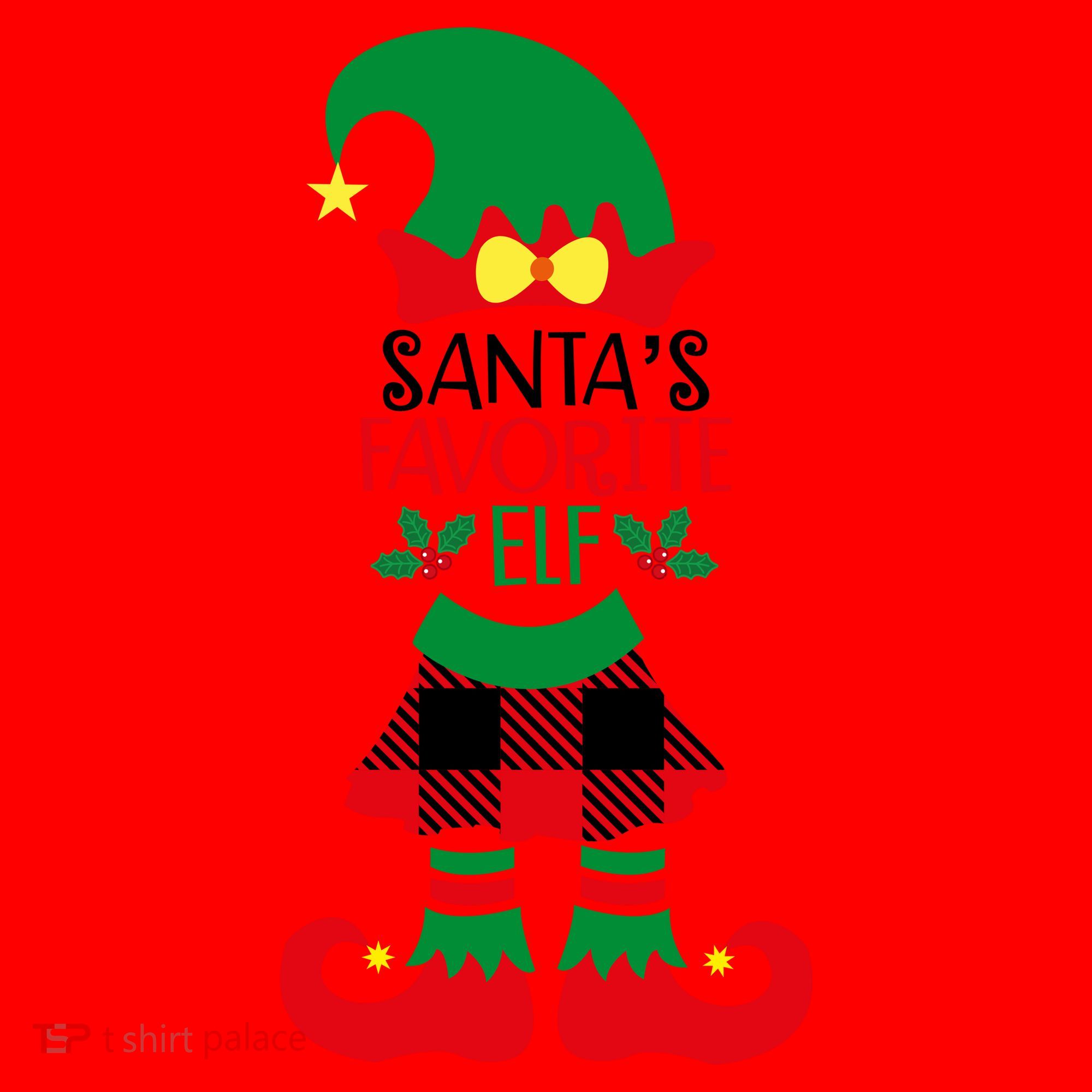 Santa's Favorite Elf Cute Christmas Holiday Santa Hat