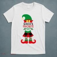 Santa's Favorite Elf Cute Christmas Holiday T-Shirt thumb 5