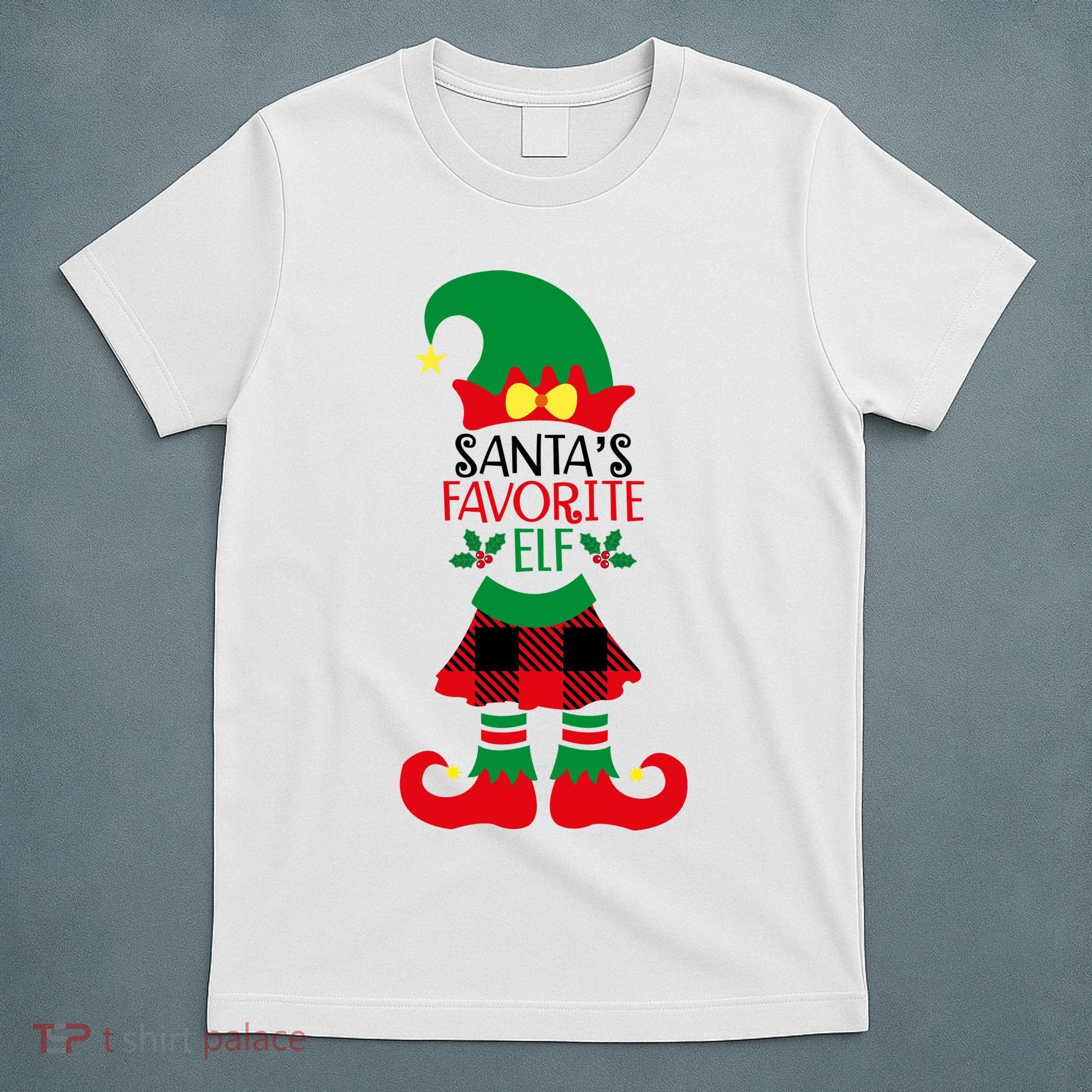 Santa's Favorite Elf Cute Christmas Holiday T-Shirt