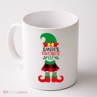 Santa's Favorite Elf Cute Christmas Holiday Coffee Mug thumb 0