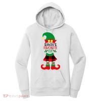 Santa's Favorite Elf Cute Christmas Holiday Women's Hoodie thumb 0