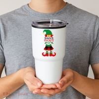 Santa's Favorite Elf Cute Christmas Holiday Tumbler thumb 2