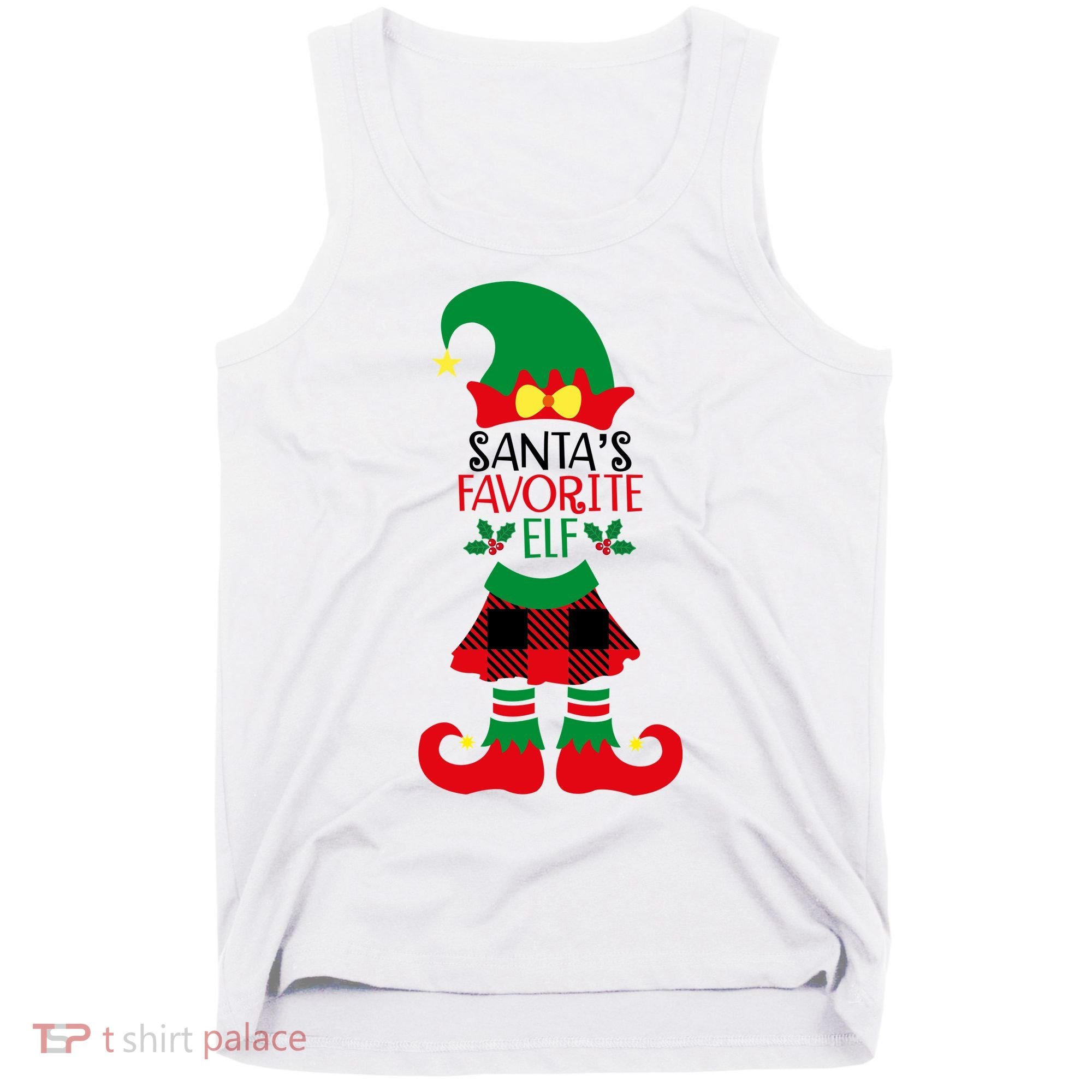 Santa's Favorite Elf Cute Christmas Holiday Tank Top