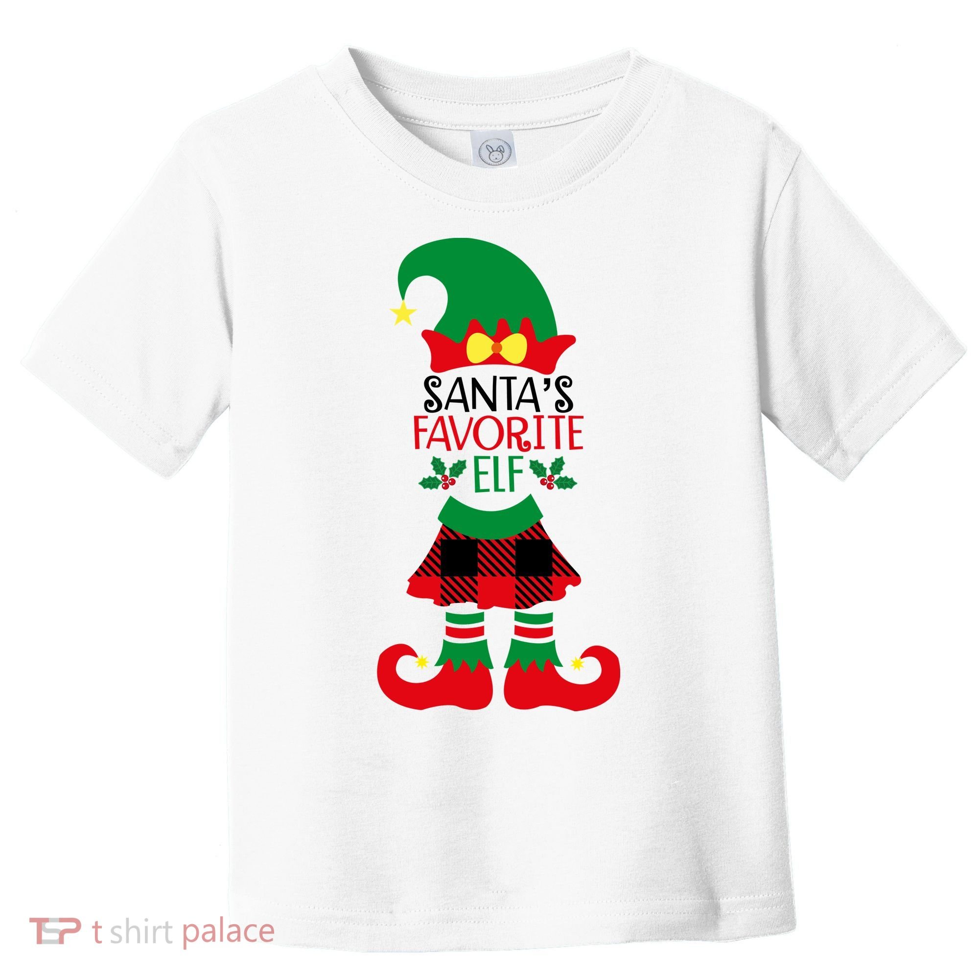 Santa's Favorite Elf Cute Christmas Holiday Toddler T-Shirt