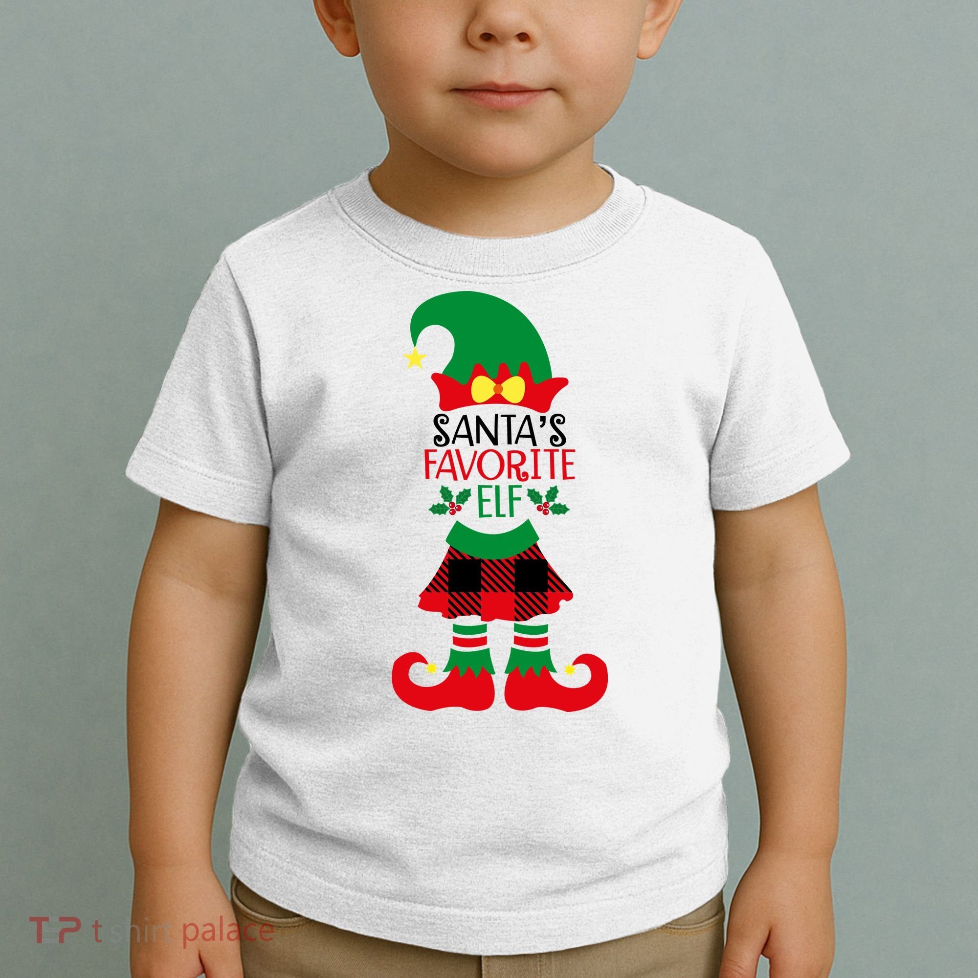 Santa's Favorite Elf Cute Christmas Holiday Toddler T-Shirt
