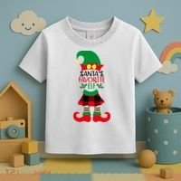 Santa's Favorite Elf Cute Christmas Holiday Toddler T-Shirt thumb 3