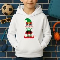 Santa's Favorite Elf Cute Christmas Holiday Kids Hoodie thumb 2