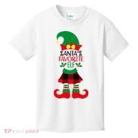 Santa's Favorite Elf Cute Christmas Holiday Kids T-Shirt thumb 0