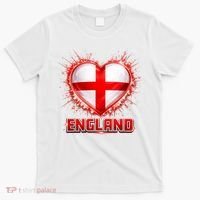 Soccer Football England Heart World Fan T-Shirt thumb 0