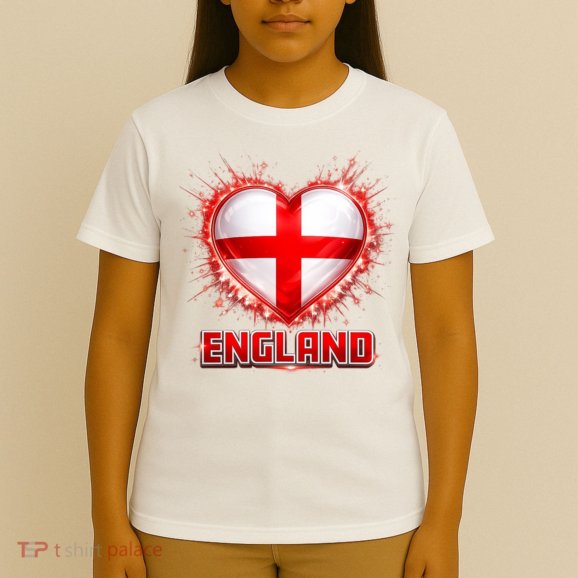 Soccer Football England Heart World Fan T-Shirt