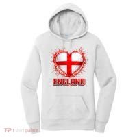 Soccer Football England Heart World Fan Women's Hoodie thumb 0