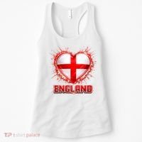 Soccer Football England Heart World Fan Women's Tank Top thumb 0