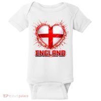 Soccer Football England Heart World Fan Baby Bodysuit thumb 0