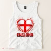 Soccer Football England Heart World Fan Tank Top thumb 2