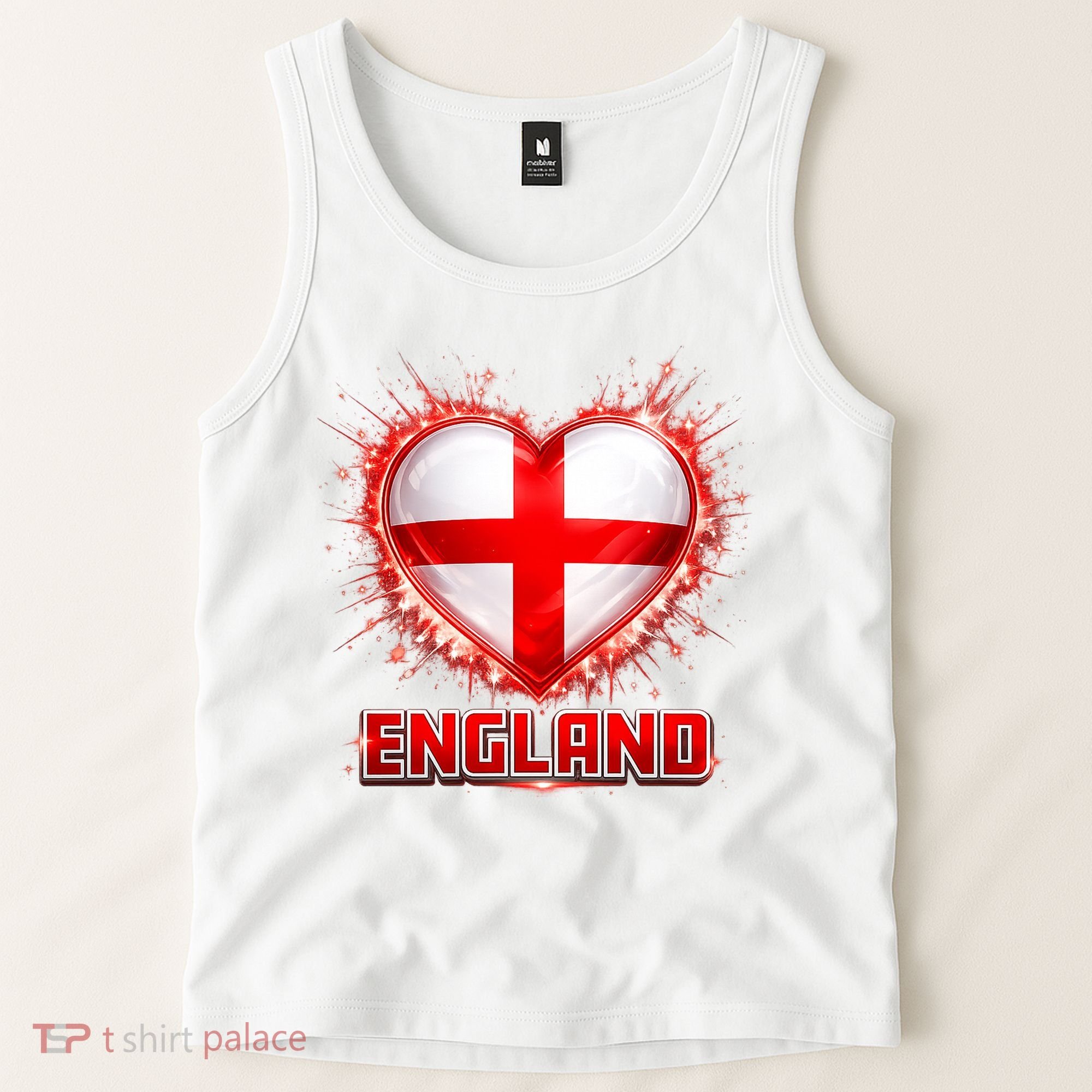 Soccer Football England Heart World Fan Tank Top