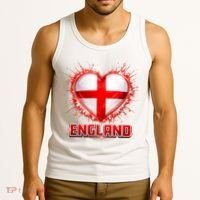 Soccer Football England Heart World Fan Tank Top thumb 3