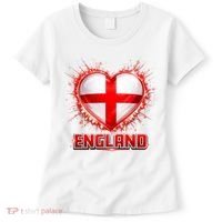 Soccer Football England Heart World Fan Women's T-Shirt thumb 0
