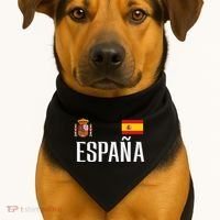 Spain Flag Espana Football Soccer Fan USA-Made Doggie Bandana thumb 1