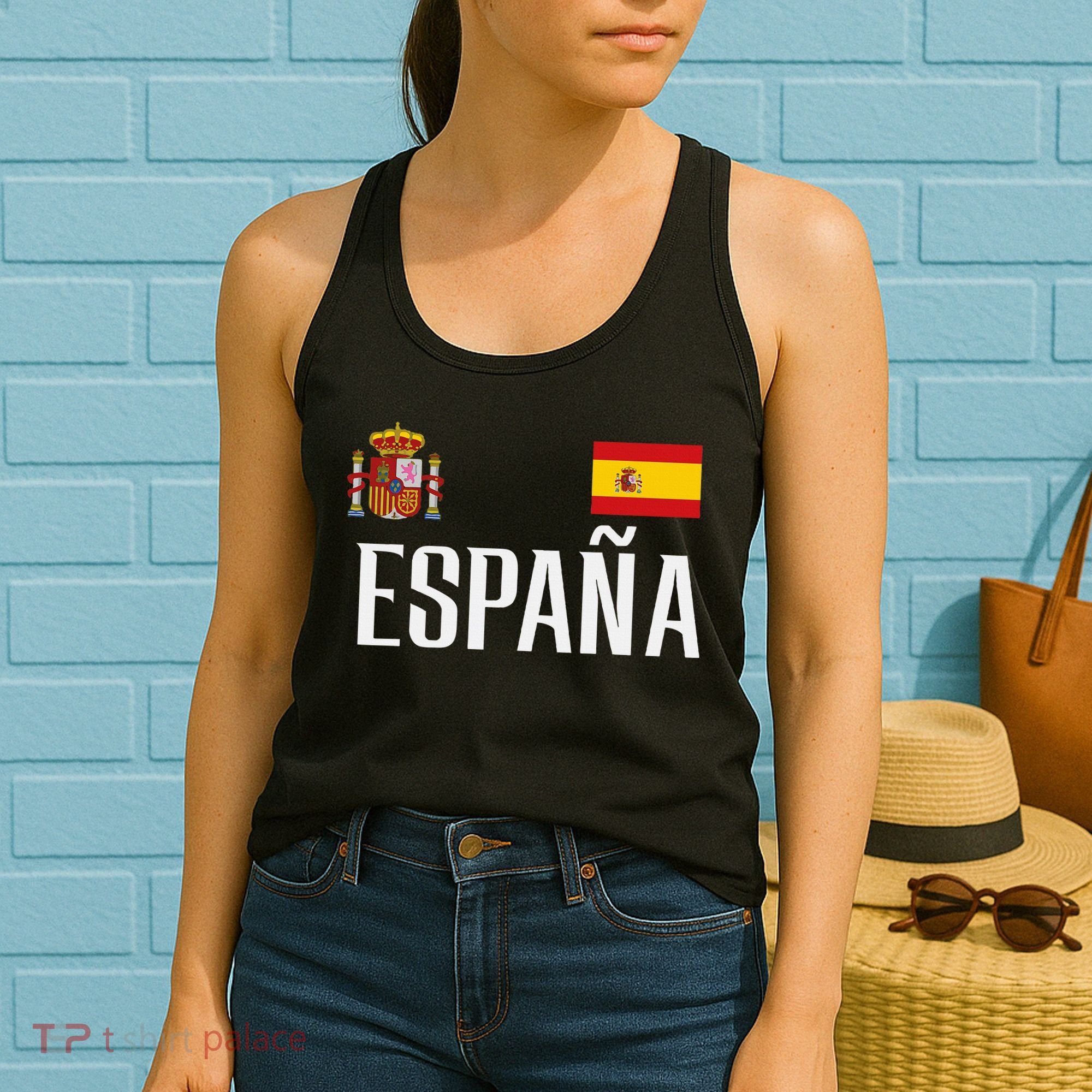 Spain Flag Espana Football Soccer Fan Women's Tank Top