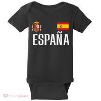 Spain Flag Espana Football Soccer Fan Baby Bodysuit thumb 0