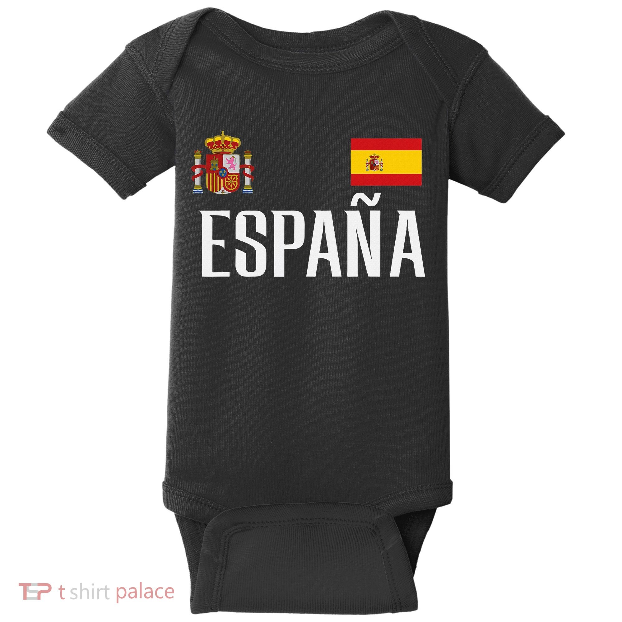 Spain Flag Espana Football Soccer Fan Baby Bodysuit