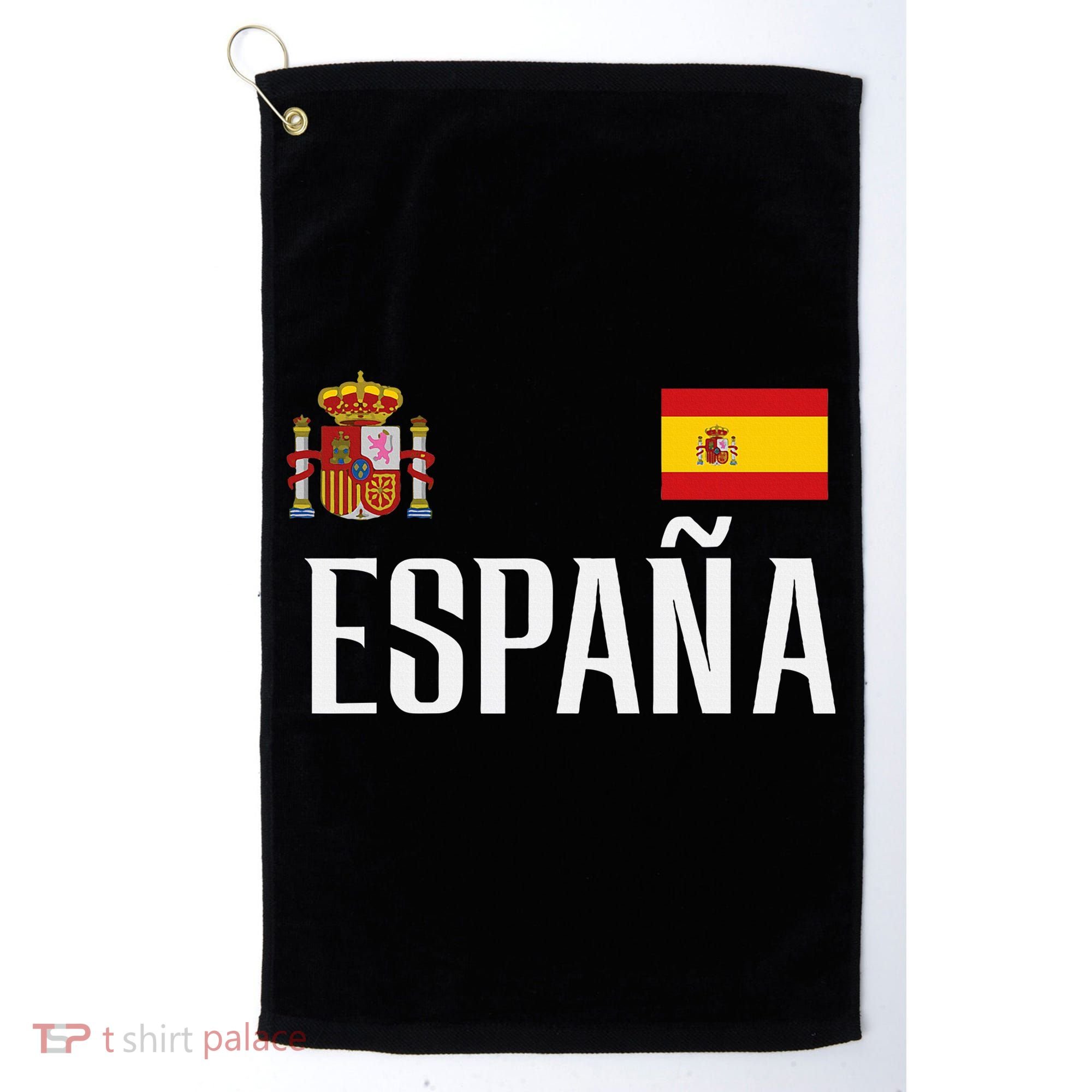 Spain Flag Espana Football Soccer Fan Golf Towel