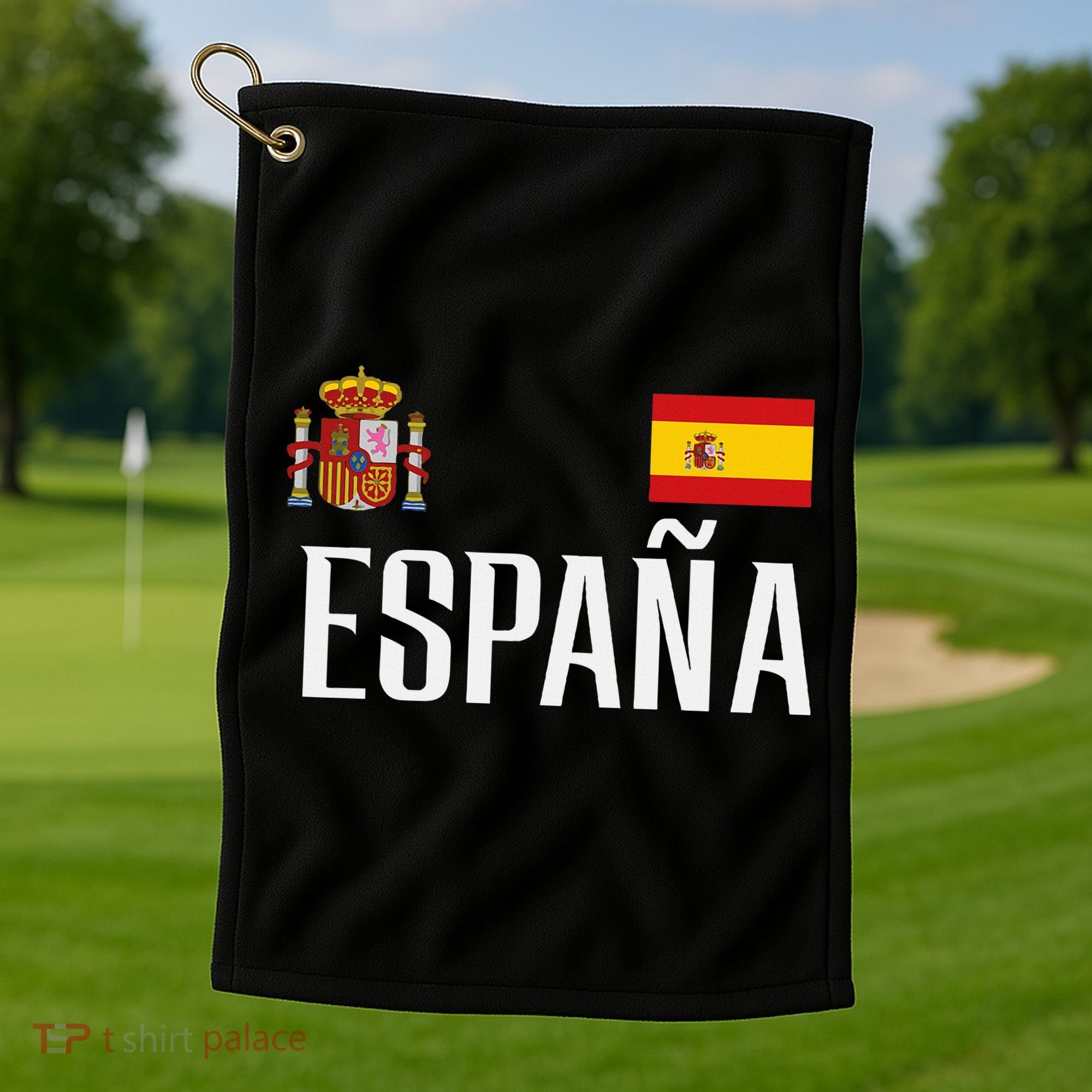 Spain Flag Espana Football Soccer Fan Golf Towel