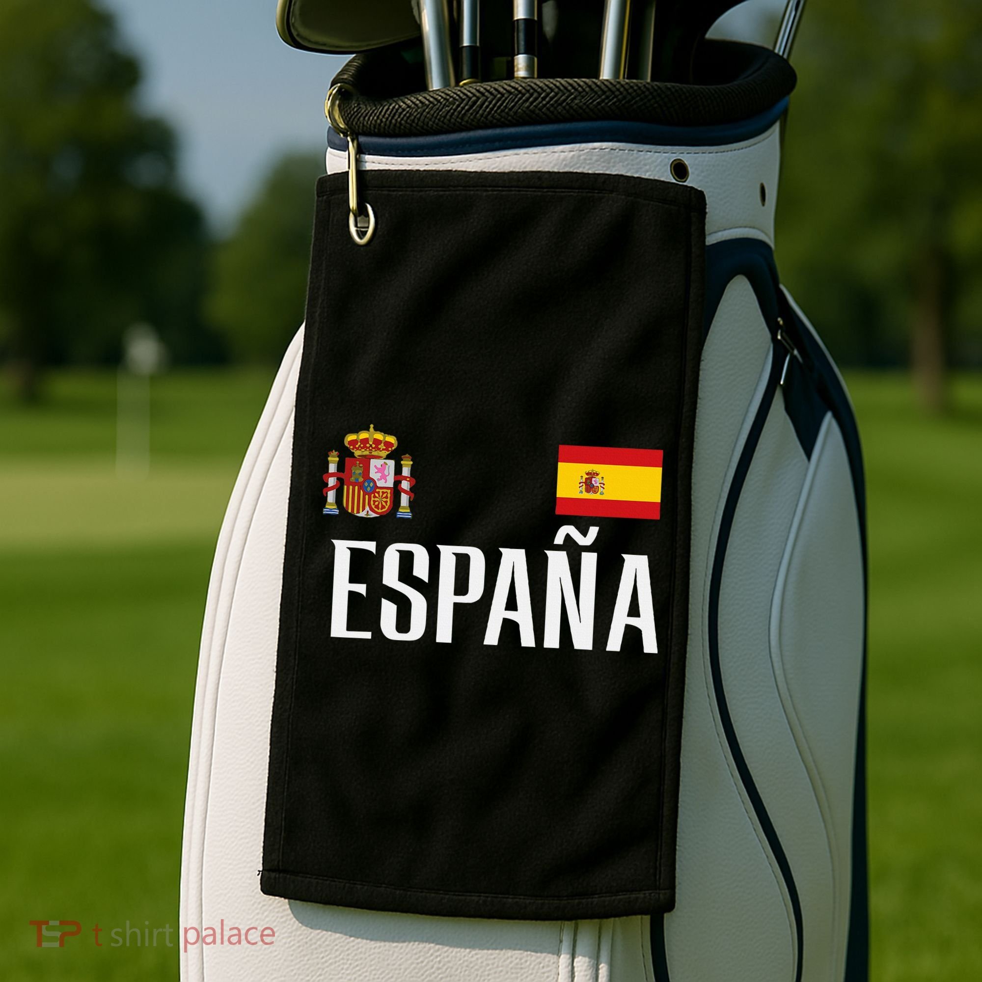 Spain Flag Espana Football Soccer Fan Golf Towel